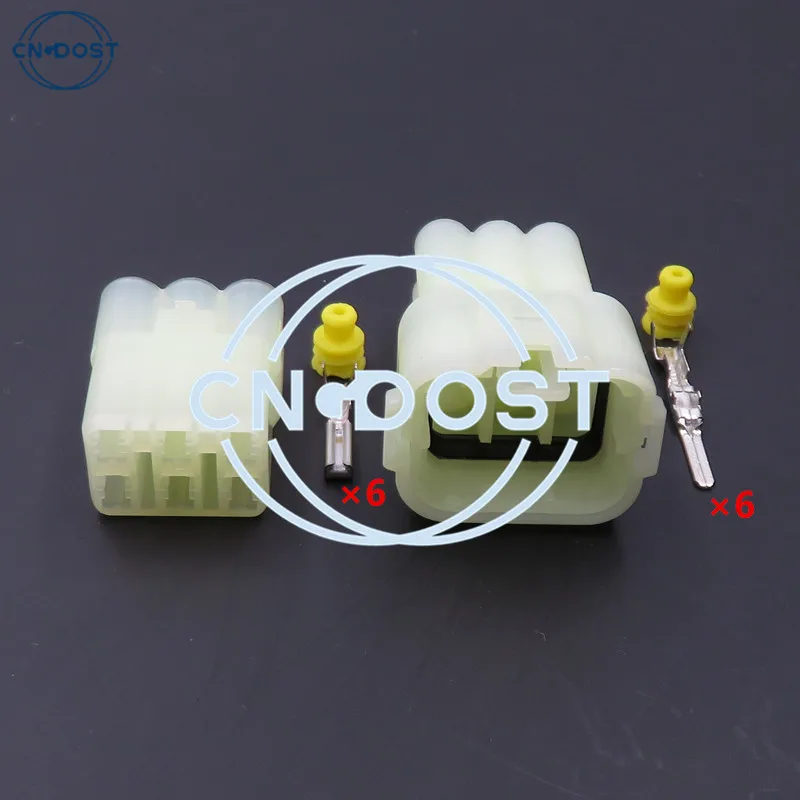 1 Set 6 Pin 6189-6171 6180-6181 HM 090 Waterproof Motorcycle Plug AC Assembly Electrical Connector Socket For Toyota