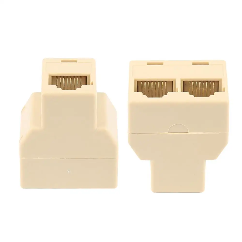 1~10PCS RJ45 Splitter Ethernet Adapter Lan Cable 1 To 2 Ways Extender Splitter For Internet Connection Coupler Contact Modular