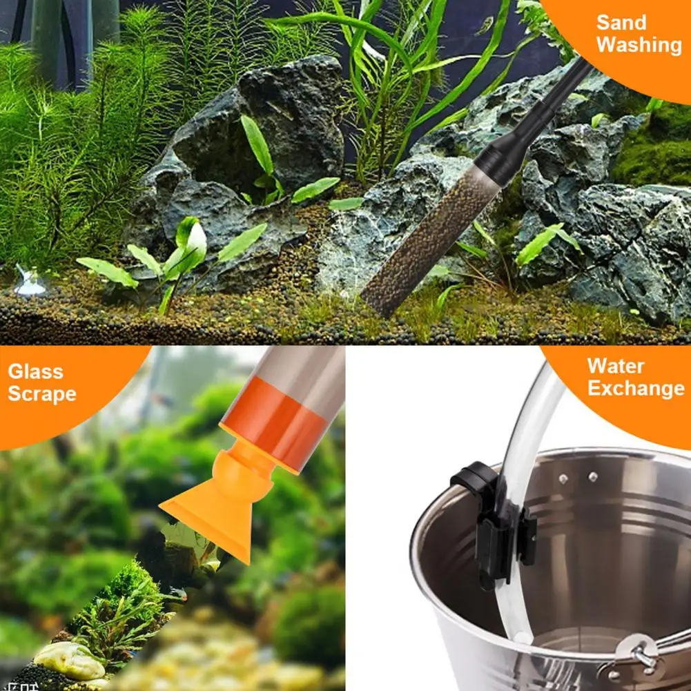 Sand Gravel Cleaner for Aquarium Aquarium Gravel Cleaner Water Changer Vacuum for Easy Sand Removal Operation with Adjustable