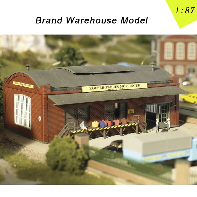 

HO 1:87 Scale PIKO Warehouse Factory Model DIY Assembled Plastic Toys 61833 For Railway Train Layout