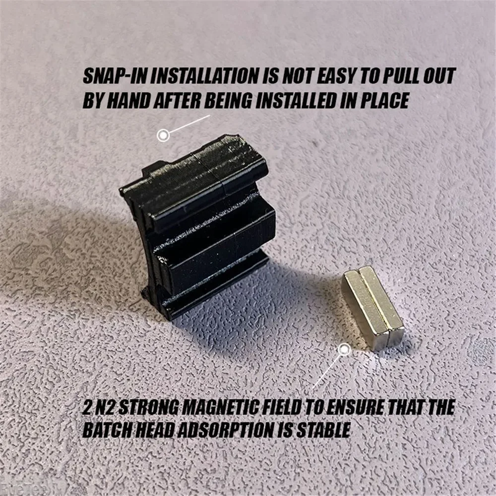 磁気バッチヘッドストレージアクセサリー、プロのポータブル専用スクリュー仕上げ、wu132、便利、新しい2024