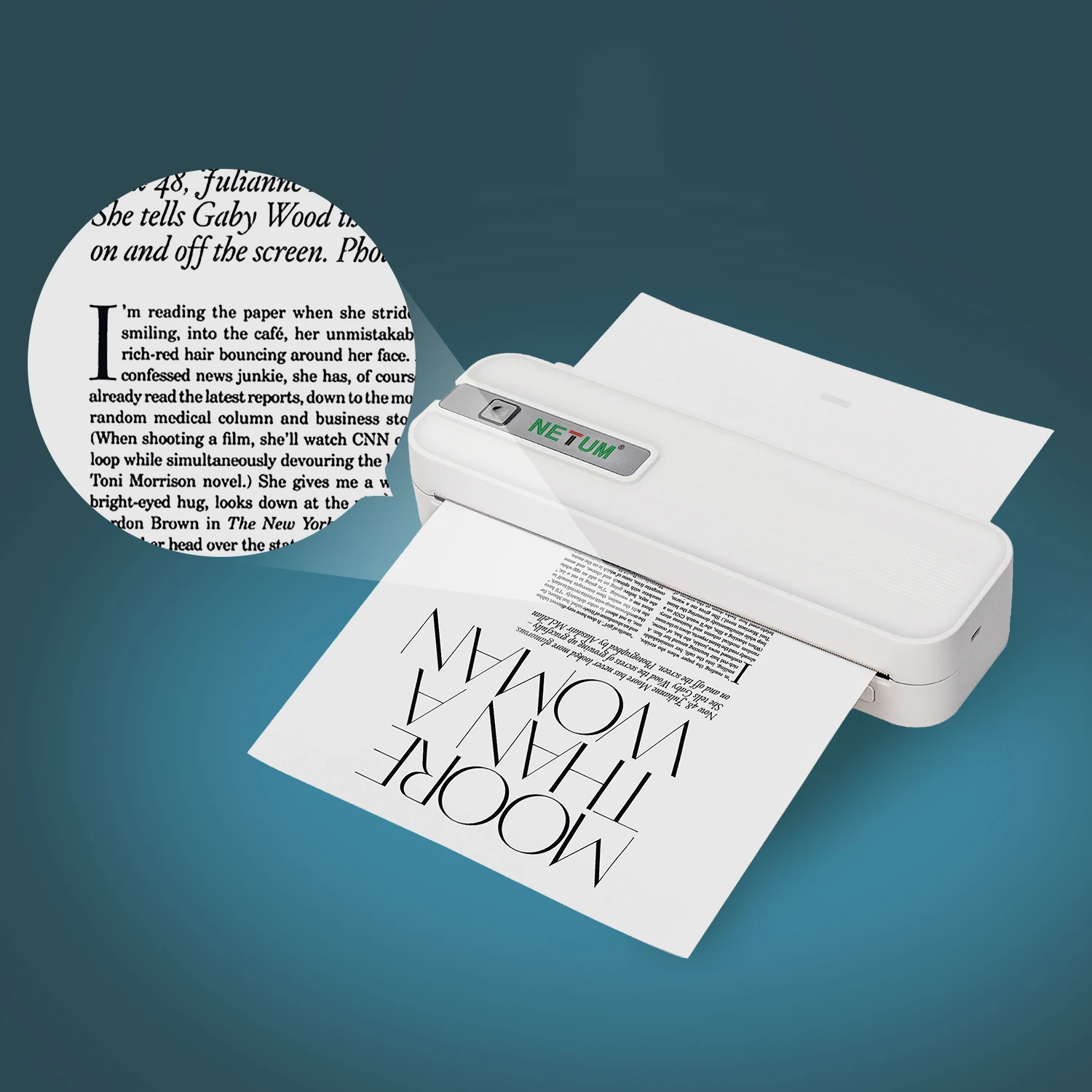 

Fast Wireless Printing Thermal Paper Free APP Thermal Document Printer A4