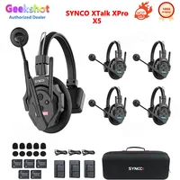 SYNCO Xtalk XPro X1 X2 X5 X9 Wireless Intercom Headset with Enhanced Signal 2.4GHz Duplex Master Device for Team Communication