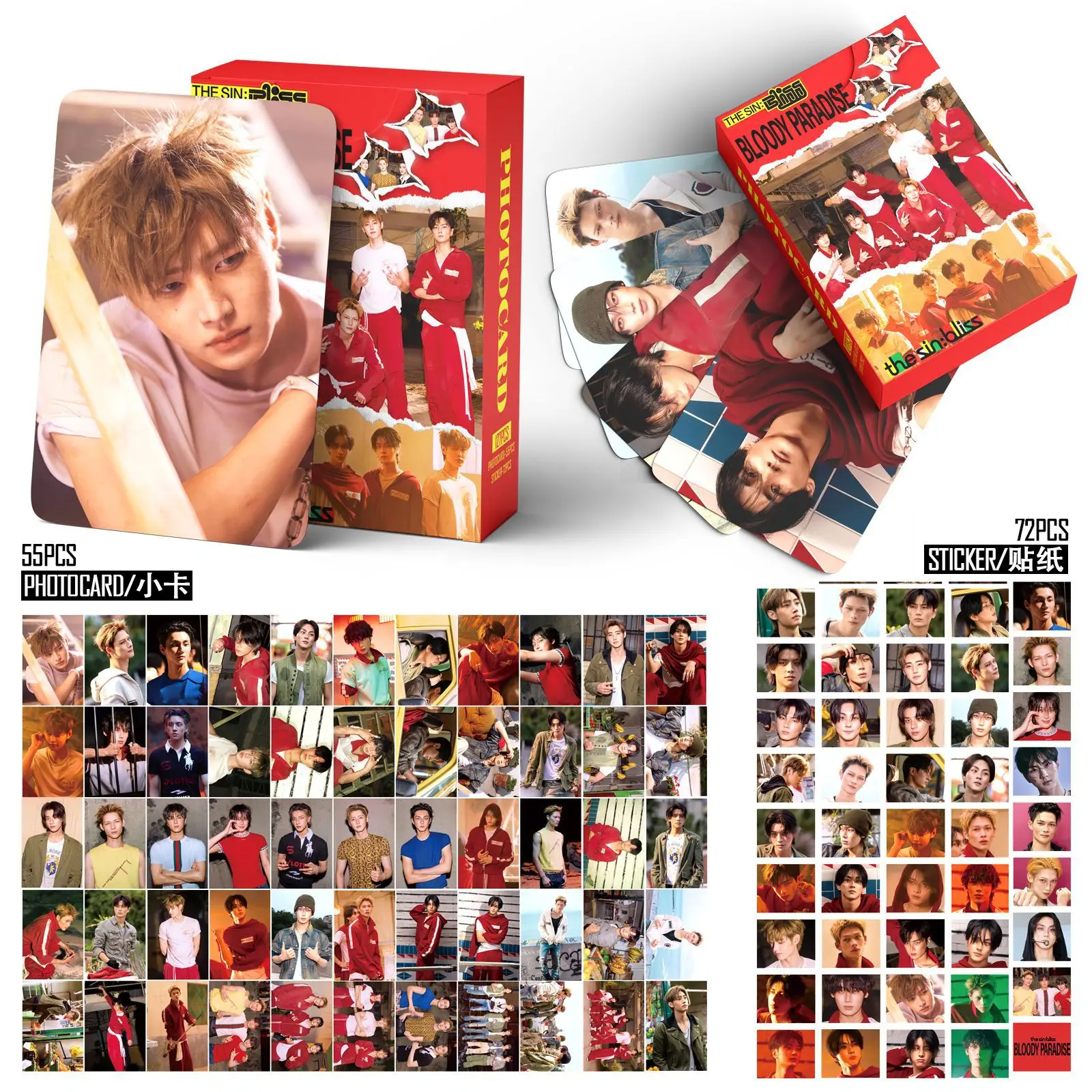 127PCS Single ALbum Bloody Paradise Mini LOMO Card Photocards HD Fans Collection Cards Decorative Present Gifts