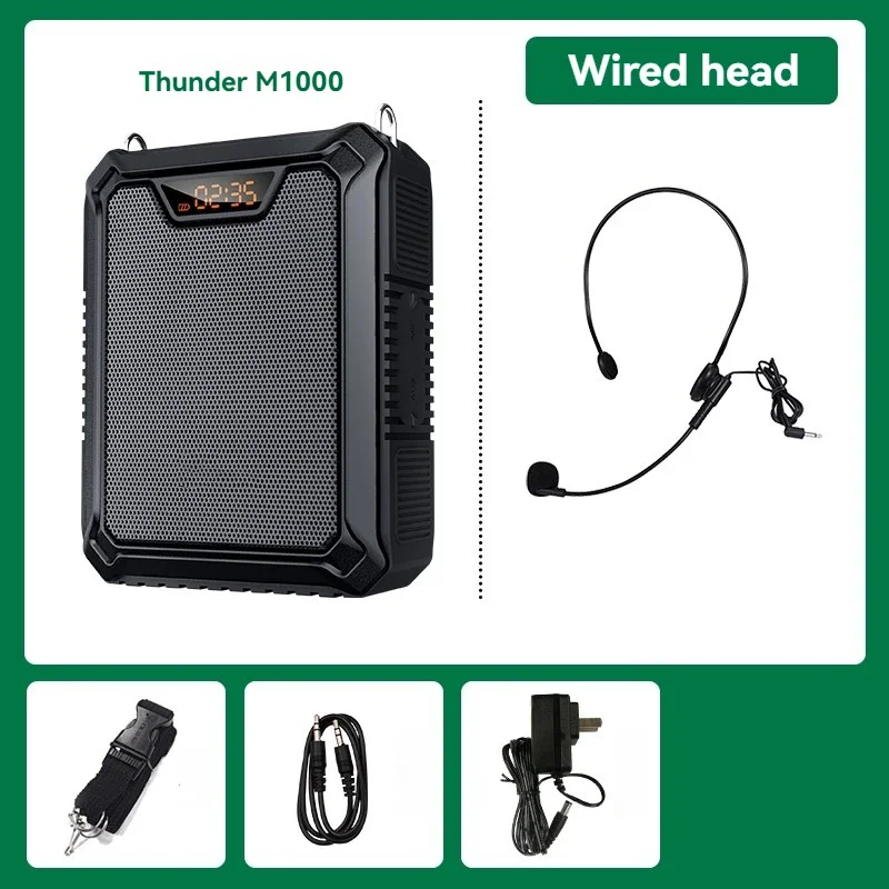 2025 New Outdoor Tri-defense Loudspeaker Wireless Microphone Teacher Guide With Bluetooth High Volume Player