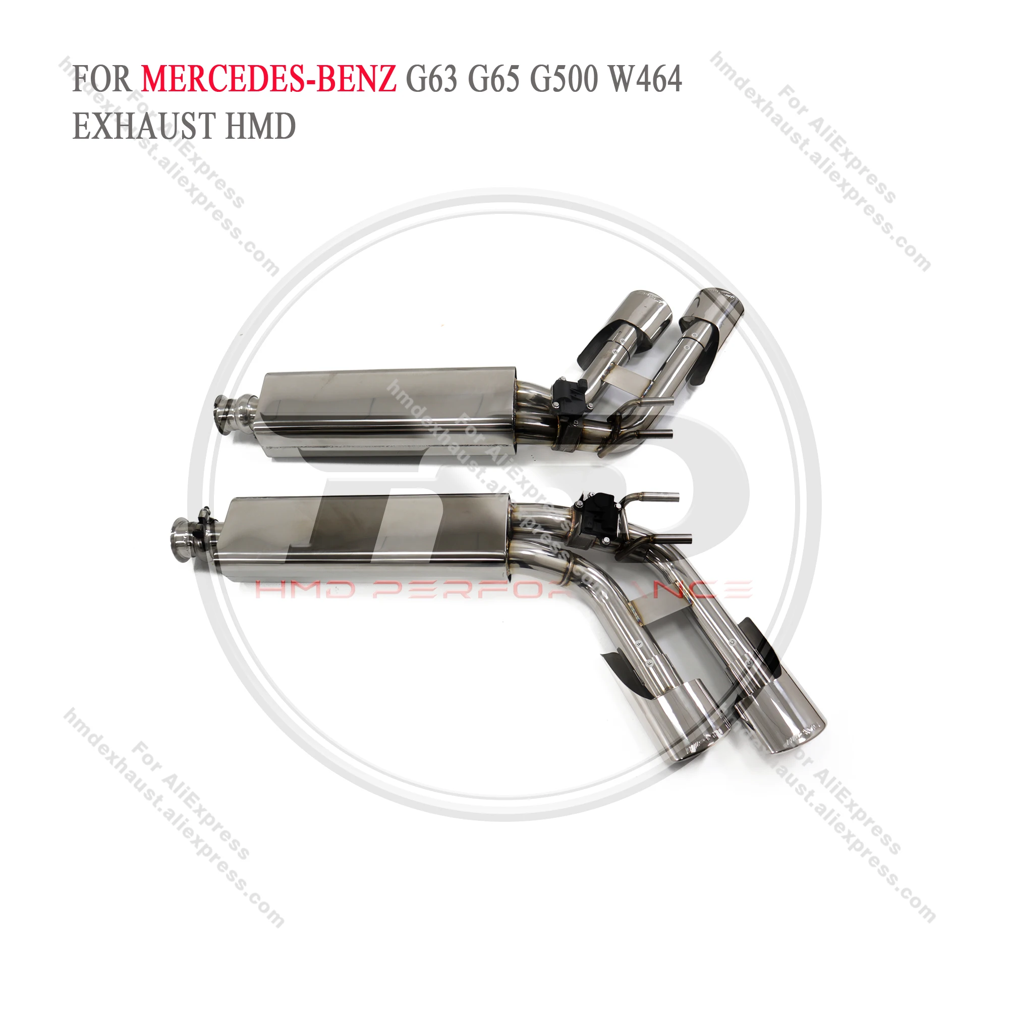 HMD Exhaust System Stainless Steel Performance Catback for Mercedes Benz G500 G63 G65 W464 2018+ Muffler With Valve