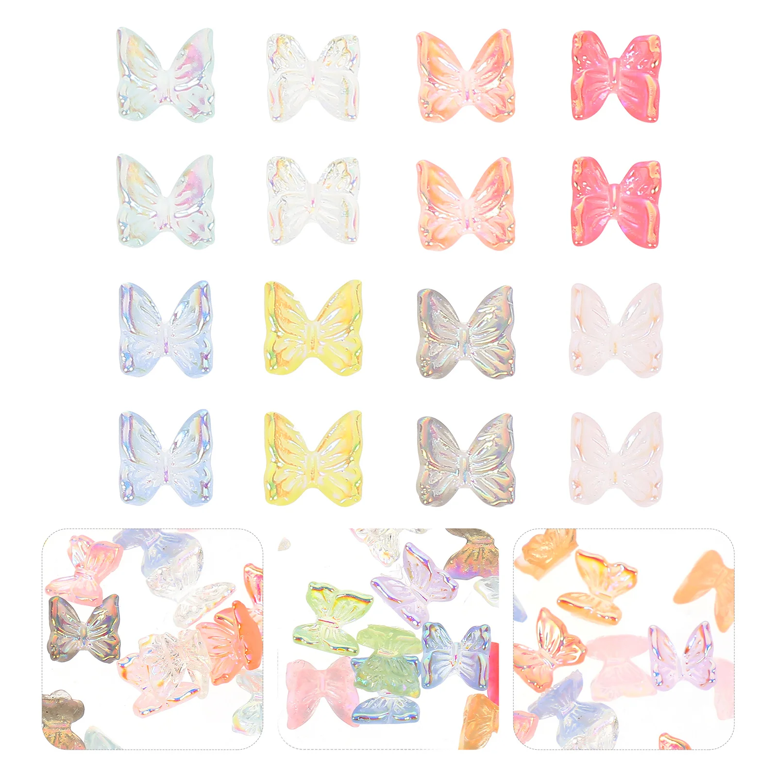 

100Pcs Women Nail Decorations Supplies Bows Nail Art Charms Exquisite DIY Decals for Earrings Notebooks Gifts for Her