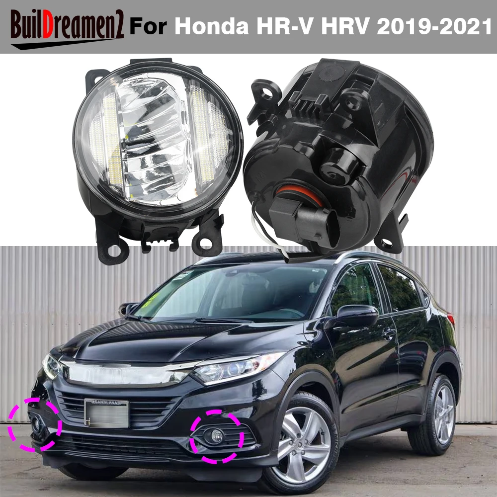 1 Pair 30W Car H11 LED Fog Light Daytime Running Lamp DRL 4000LM 12V For Honda HR-V HRV 2019 2020 2021