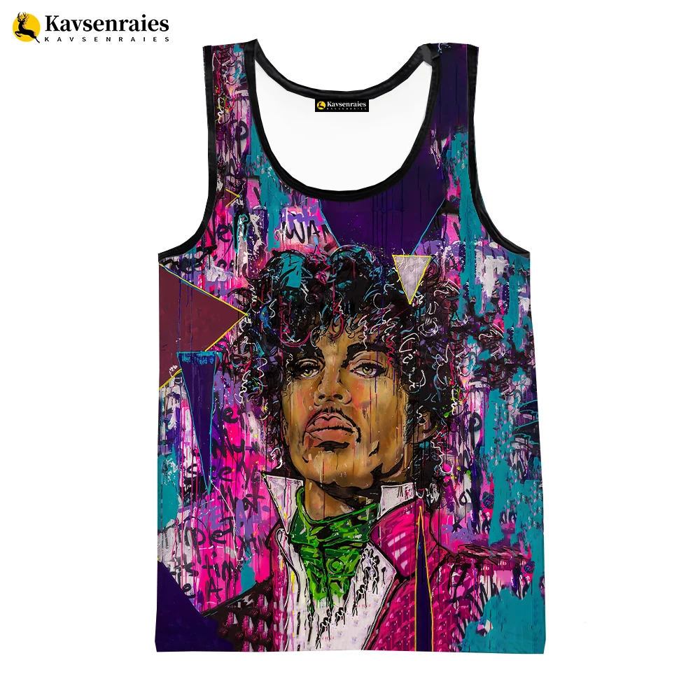 Prince Rogers Nelson 3D Printed Tank Tops Men Summer Fashion Casual Tank Top Women Hip Hop Streetwear Oversized Sleeveless Tops