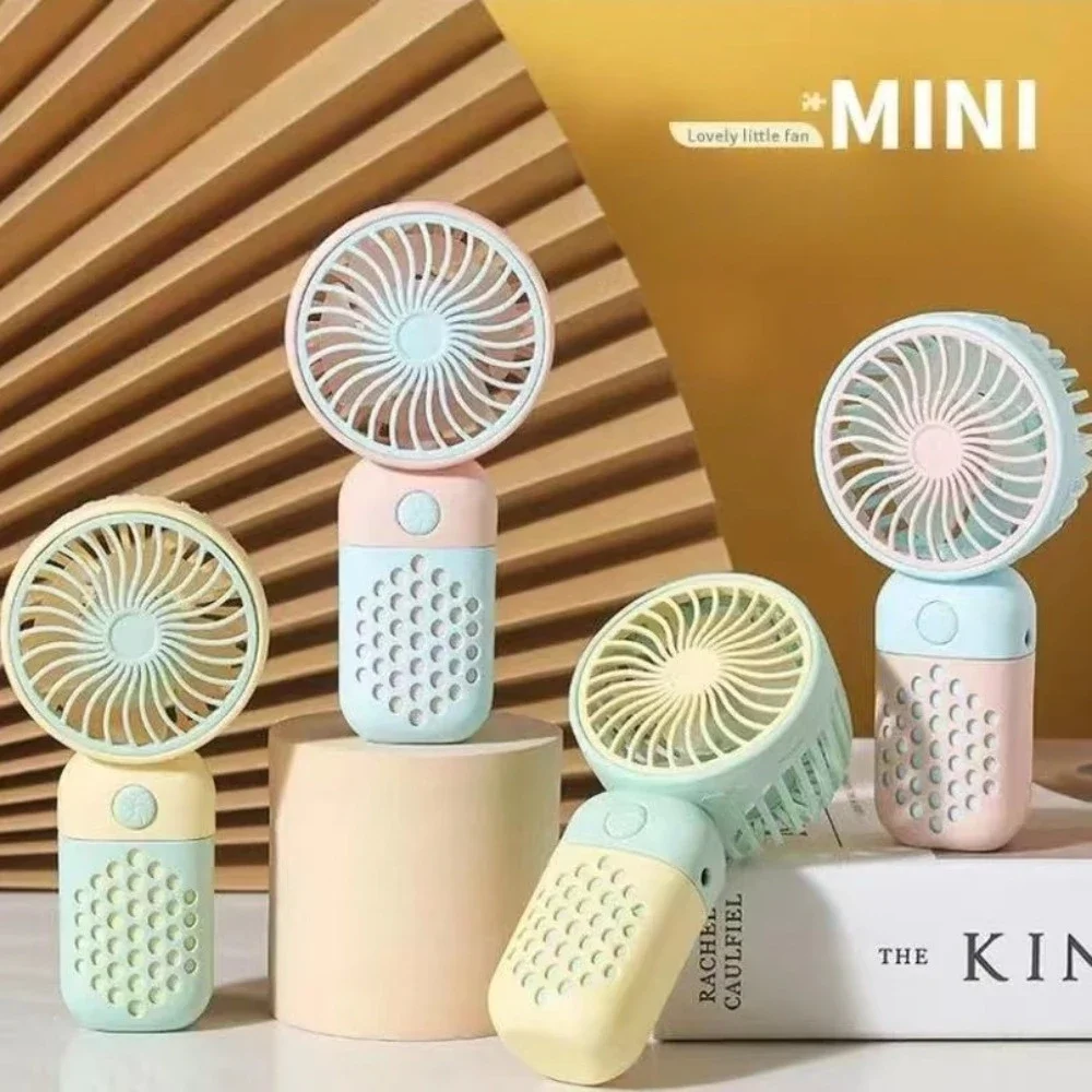 

Outdoor Fan Tool Cartoon Cute Mini USB Charging Handheld Small Fan Portable Student Dormitory Desktop Electric Hand Holding Fan