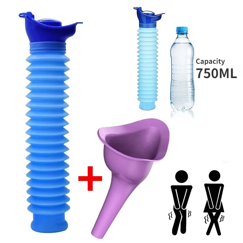 

1set Portable Emergency Urine Bottle For Men Women Car Urinal Bucket Outdoor Camping Kids Urine Squat-Free Travel Urine Leak