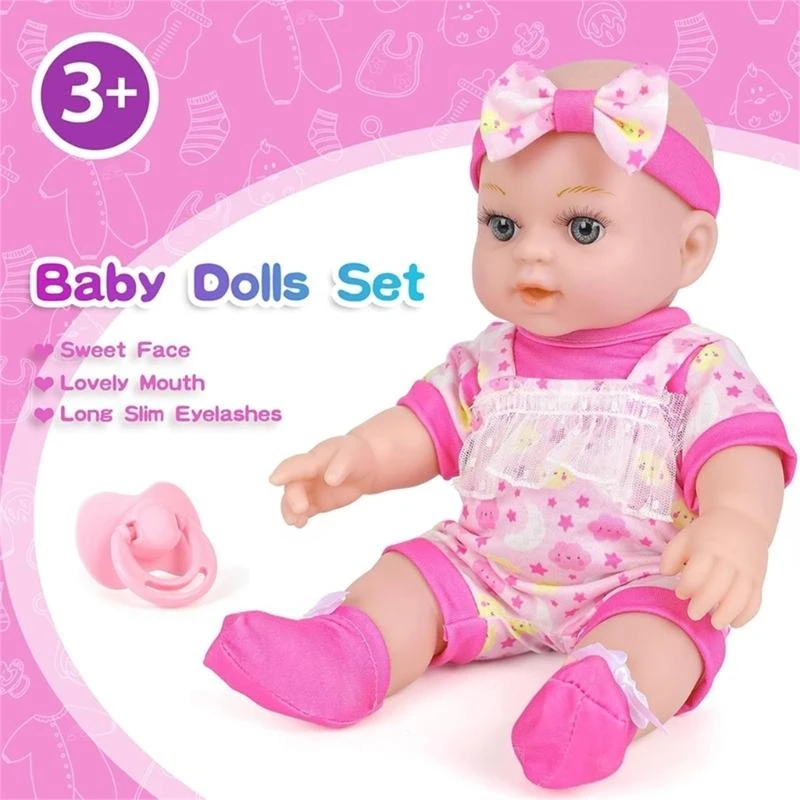 

090b Reborns Baby Doll с рюкзаком и аксессуарами для детей воспитания детей 30 см.