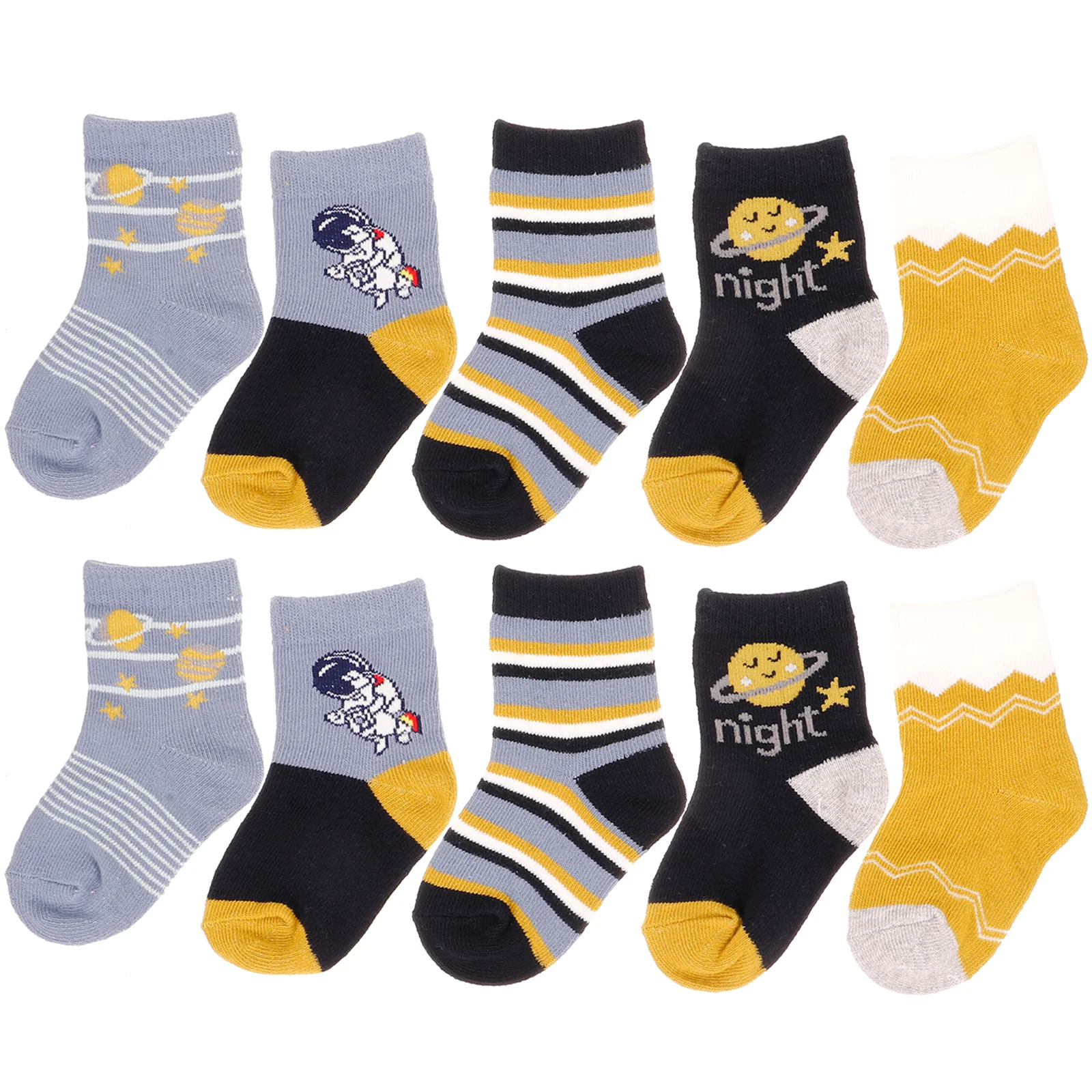 

5 Pairs Baby Socks Cotton Cute Short Spring Autumn Kids Toddlers Girls Boys Soft Breathable Comfortable Infant Socks