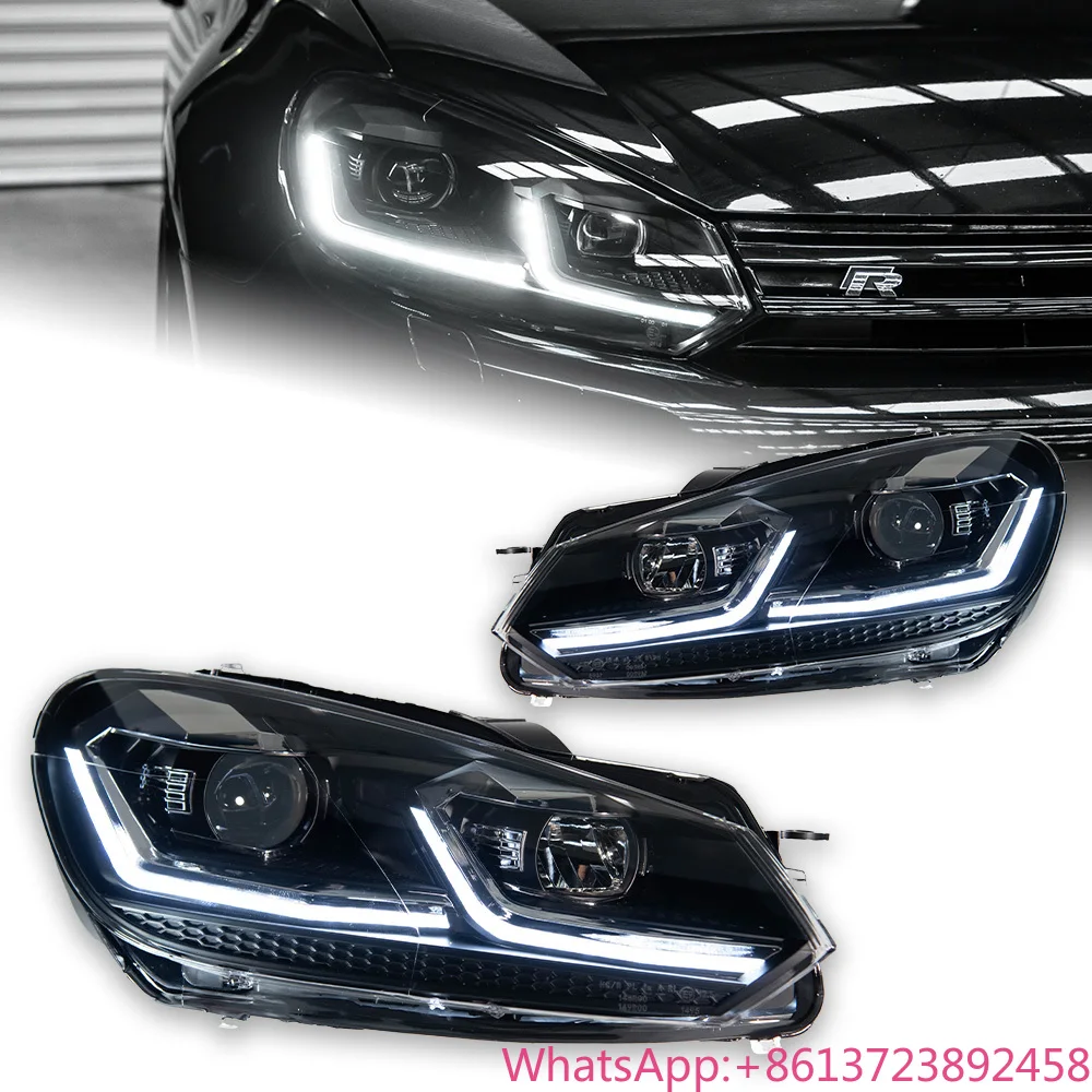 

Car Styling Head Lamp for Golf 6 LED Headlight Projector Lens 2009-2012 Golf 6 Headlights Mk6 R20 Tsi Drl Automotive Accessories