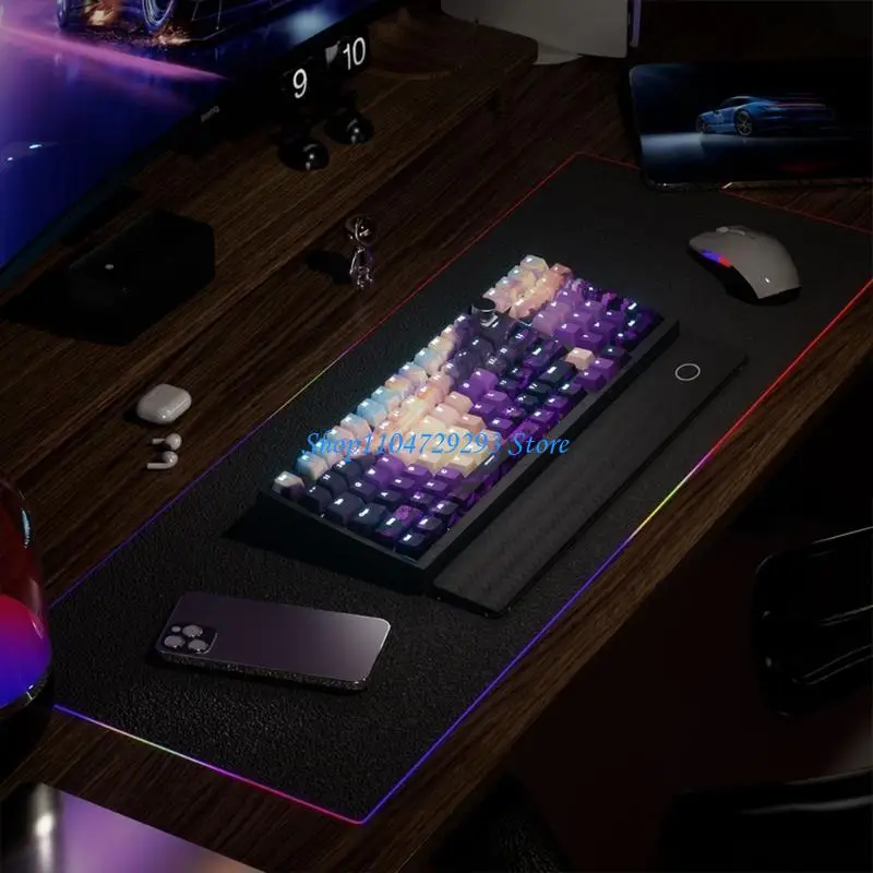 

Y2GD Elegant Translucent Front Engraved Backlit Keycap 108/135Pcs Comfort Height Valley for Mechanical Keyboards