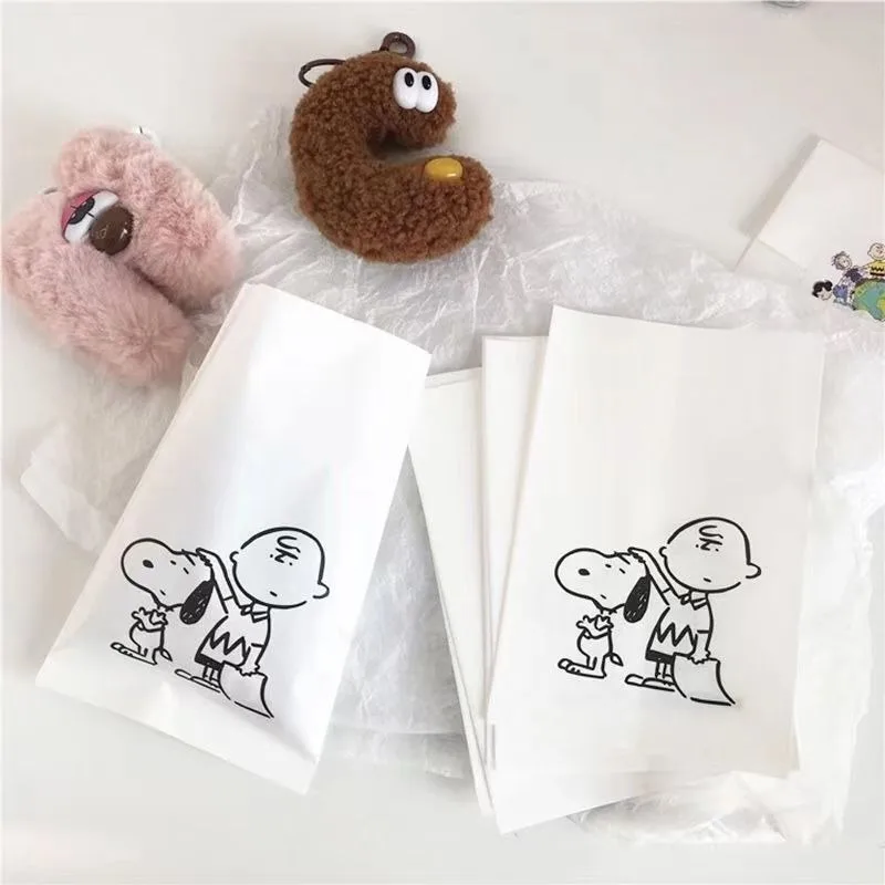 Snoopy Charlie Brown cartoon cute paper ziplock bag creative Christmas candy gift packaging bag ins gift storage bag wholesale