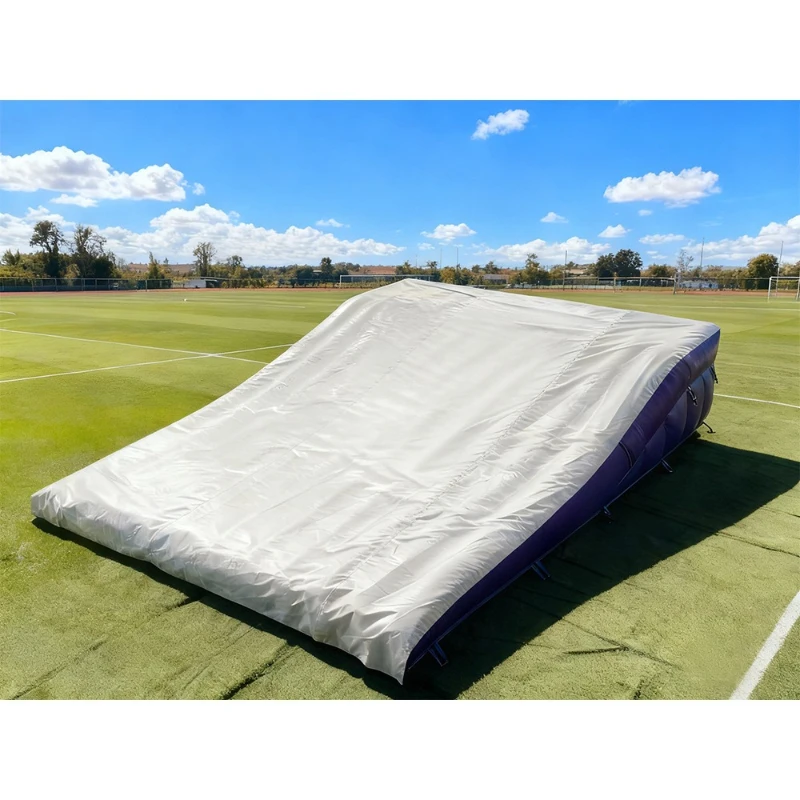 Sports ramp inflatable stunt jump bike ski mat, safe landing air cushion
