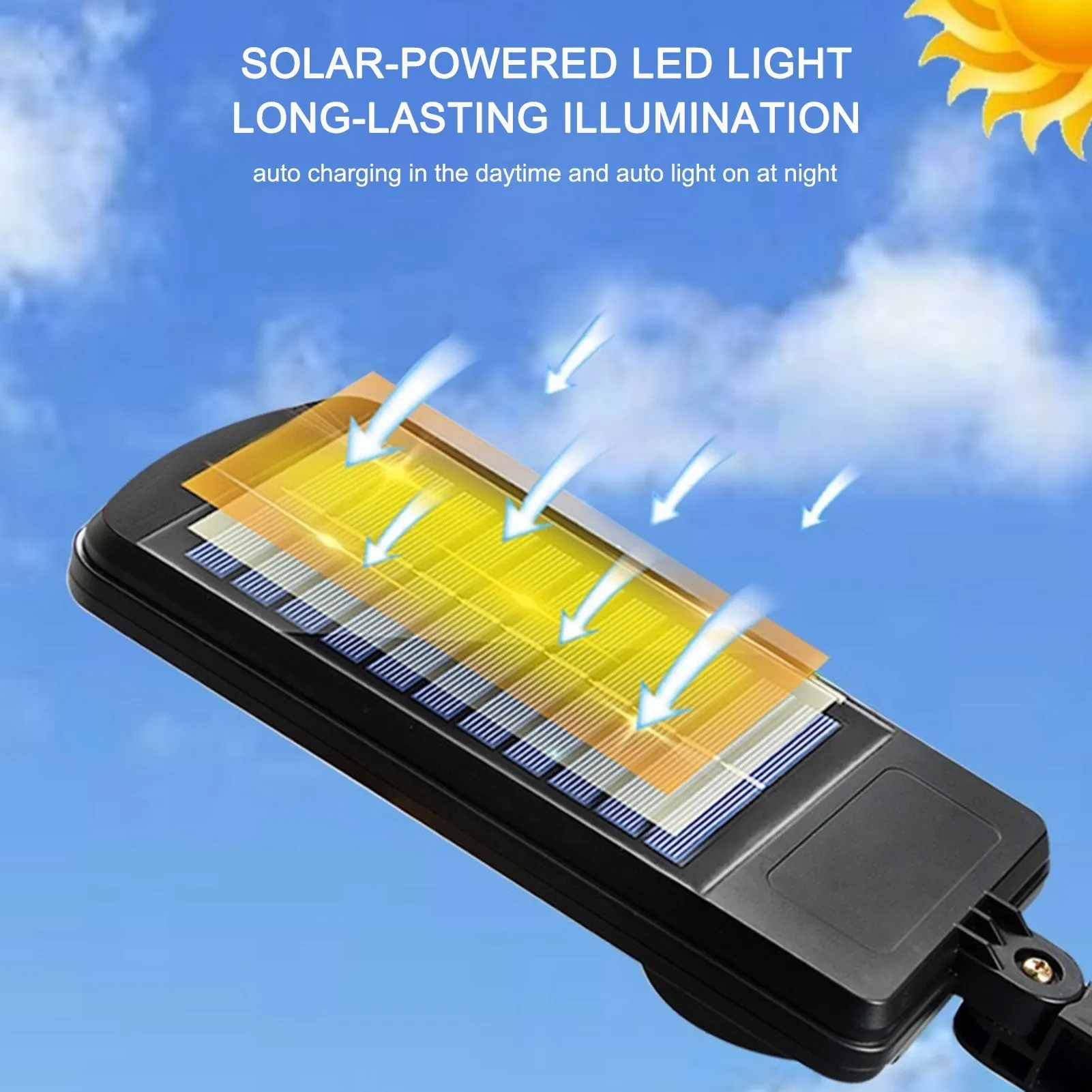 LED Solar-powered Motion Sensor Light with Remote Control 3 Modes Waterproof Large Size for Street Garden Fence Patio
