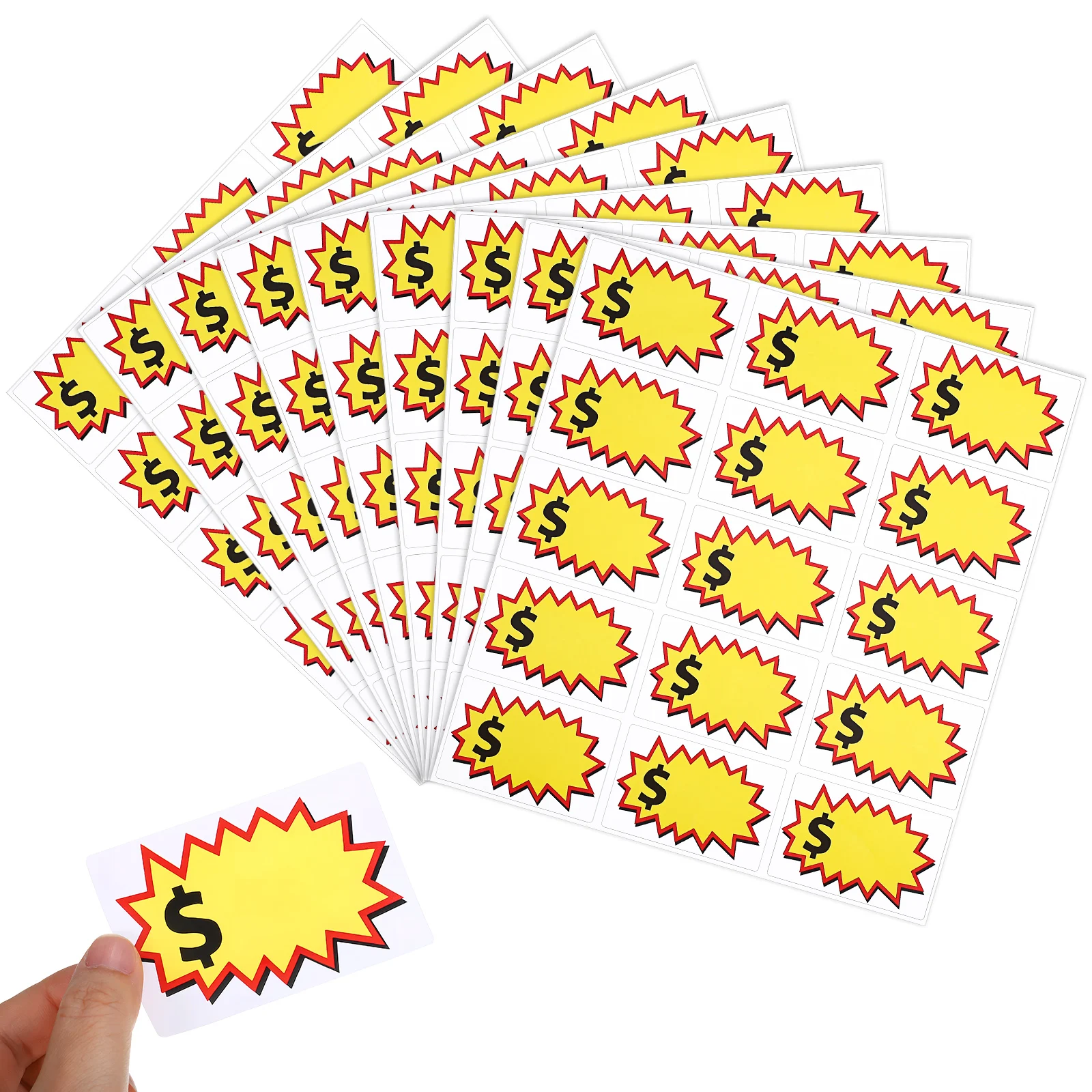 

20 Sheets Price Tags Retail Pricing Label Adhesive Writable For Supermarket Garage Yard Sale Labels Small Business Writable
