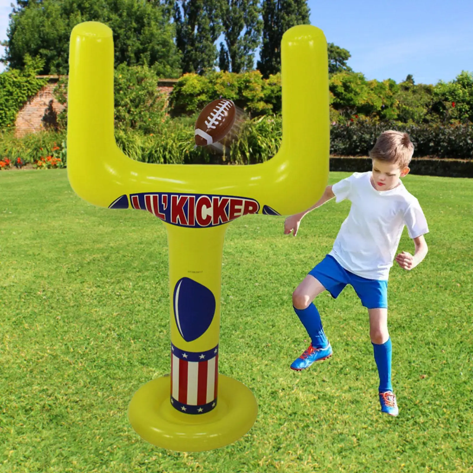 

Outdoor Inflatable Football Stand Multicolor PVC Football Goals Set Children Sports Party Accessories for Backyard