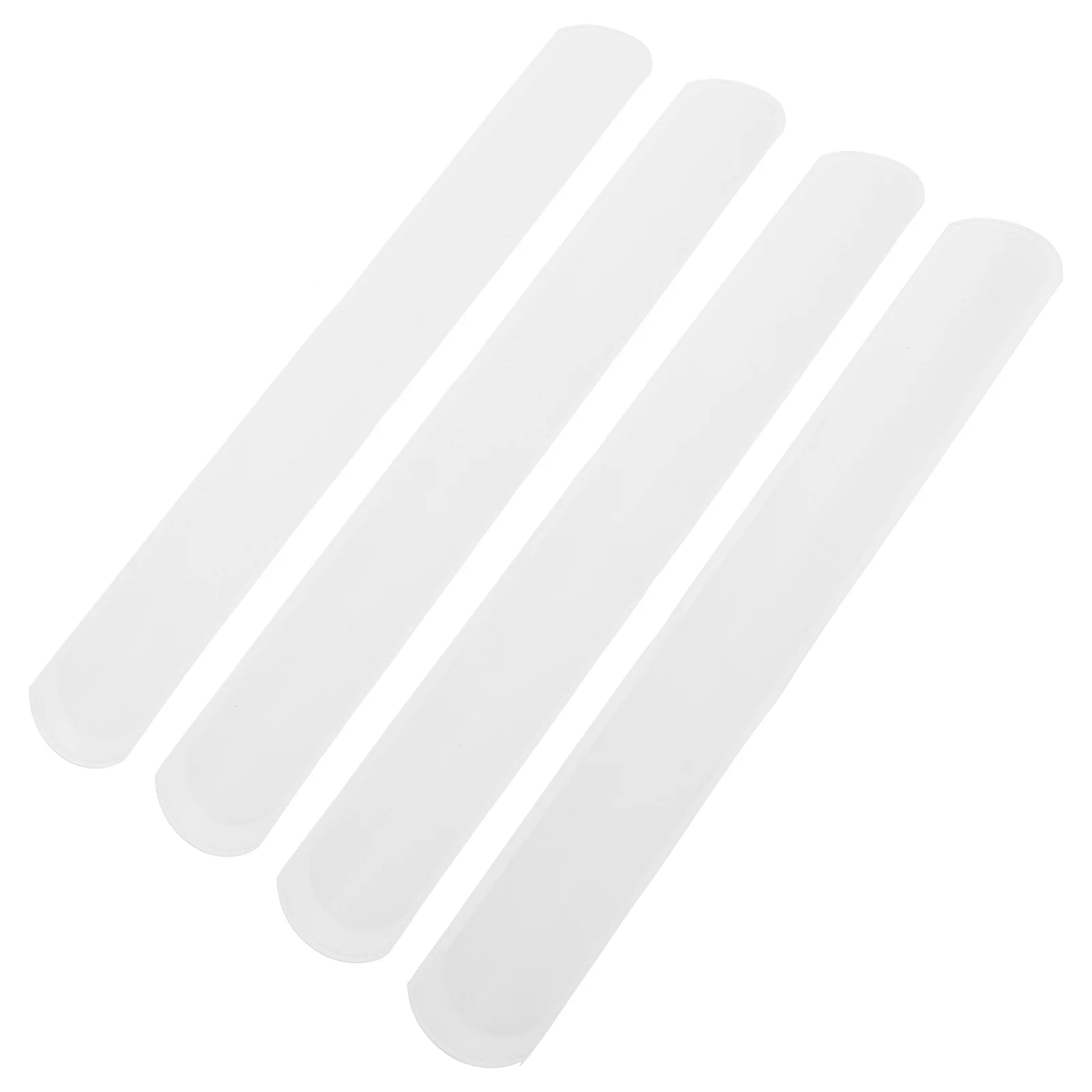 100 Pcs Pure White Ring Blank Slap Bracelets Kids Band Wristband for Bulk DIY Pvc Steel Sheet Party Child Blabk