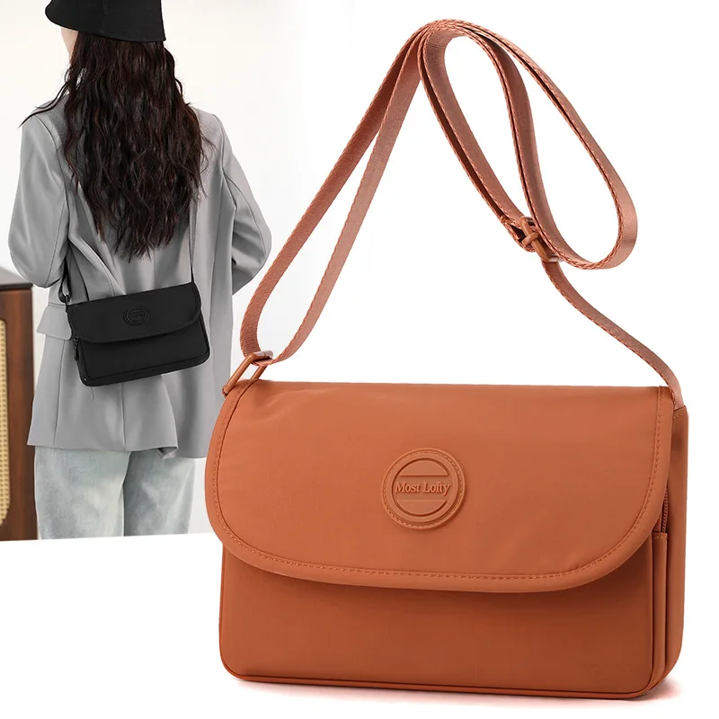 

Шикарная нейлоновая сумка через плечо, новинка 2023 года для женщин, модная сумка через плечо с клапаном, легкая сумка с несколькими карманами для ежедневного использования