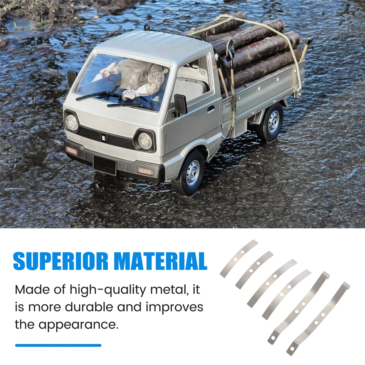 2 Pair Steel Shock Absorber Leaf Springs Suspension for WPL D12 B14 B24 B16 B36 RC Truck Car Upgrade Parts Accessories