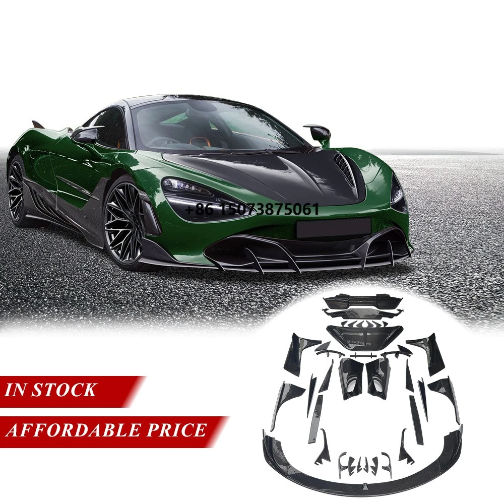 Tuning Part Carbon Fiber Car Bumper Lip Engine Hood Bonnet Rear Spoiler Full Set Body Kits for Mclaren 720S Bodykit Topcar Style