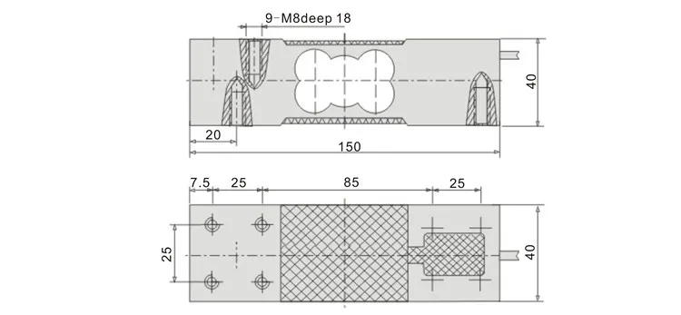 GPB149 아날로그 출력 단일 포인트 계량 센서 로드셀 300kg 500kg