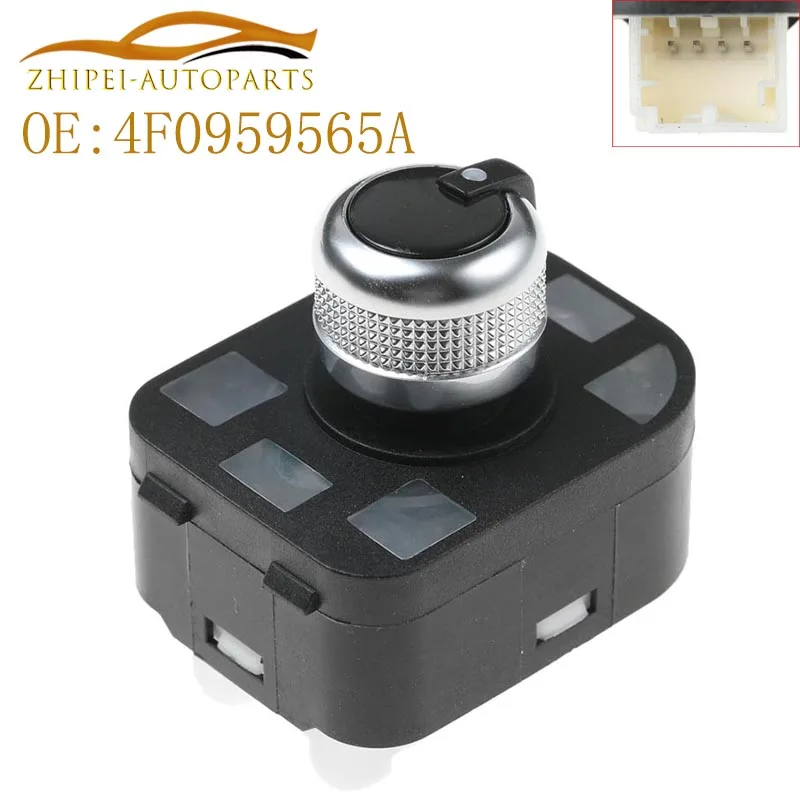 4F0959565A Electric Side Mirror Knob Mirror Adjust Control Switch Car 4FD959565A For Audi A2 A3 A4 A6 A8 Q7 TT R8