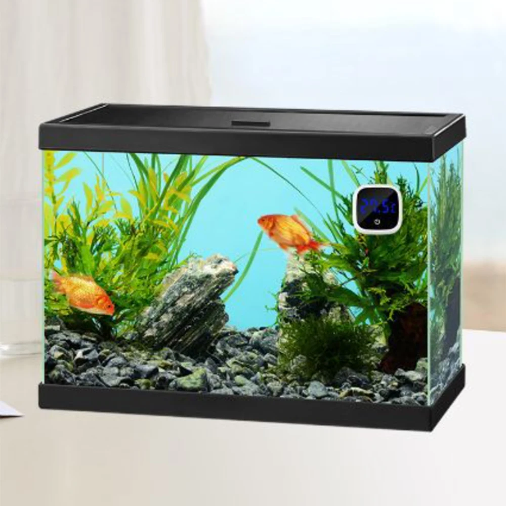Aquarium-Thermometer, hochpräzise LED-Digitalanzeige, elektronisches Aquarium-Thermometer, Messgerät, Dual-Display, Weiß – Detail 7