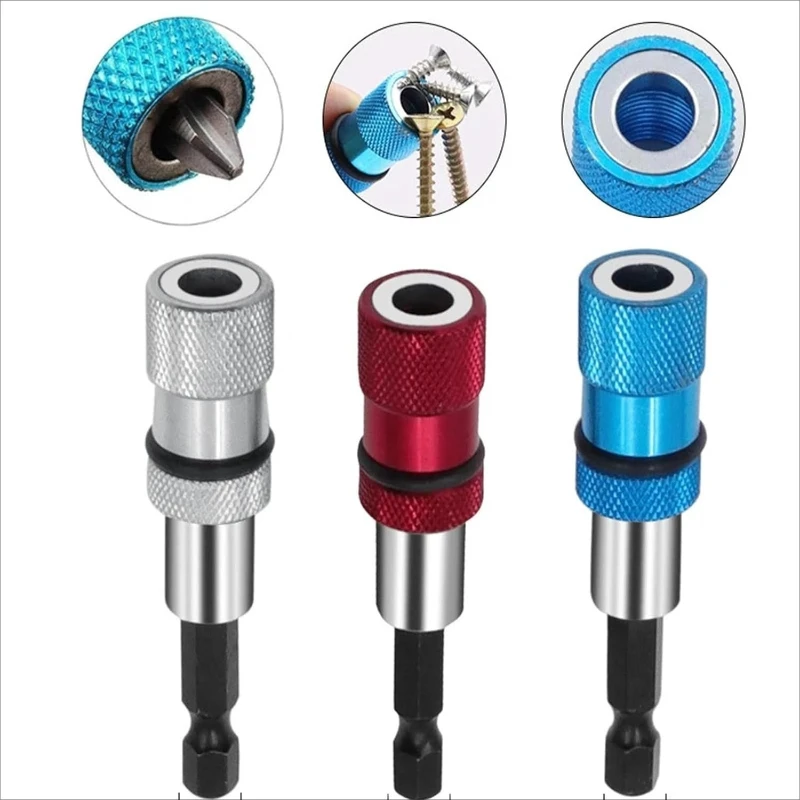 Hex Shank Magnetic Screwdriver Bit Holder Adjustable Screw Depth Extension Bar 1/4 Inch Quick Release Electric Drill Tools