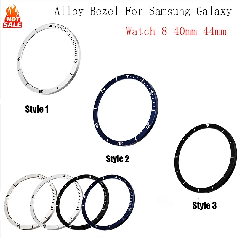 Legierung Lünette Für Samsung Galaxy Uhr 8 40mm 44mm Screen Protector Fall Gravierte Zeit Geschwindigkeit Skala Abdeckung stoßstange Uhr Zubehör