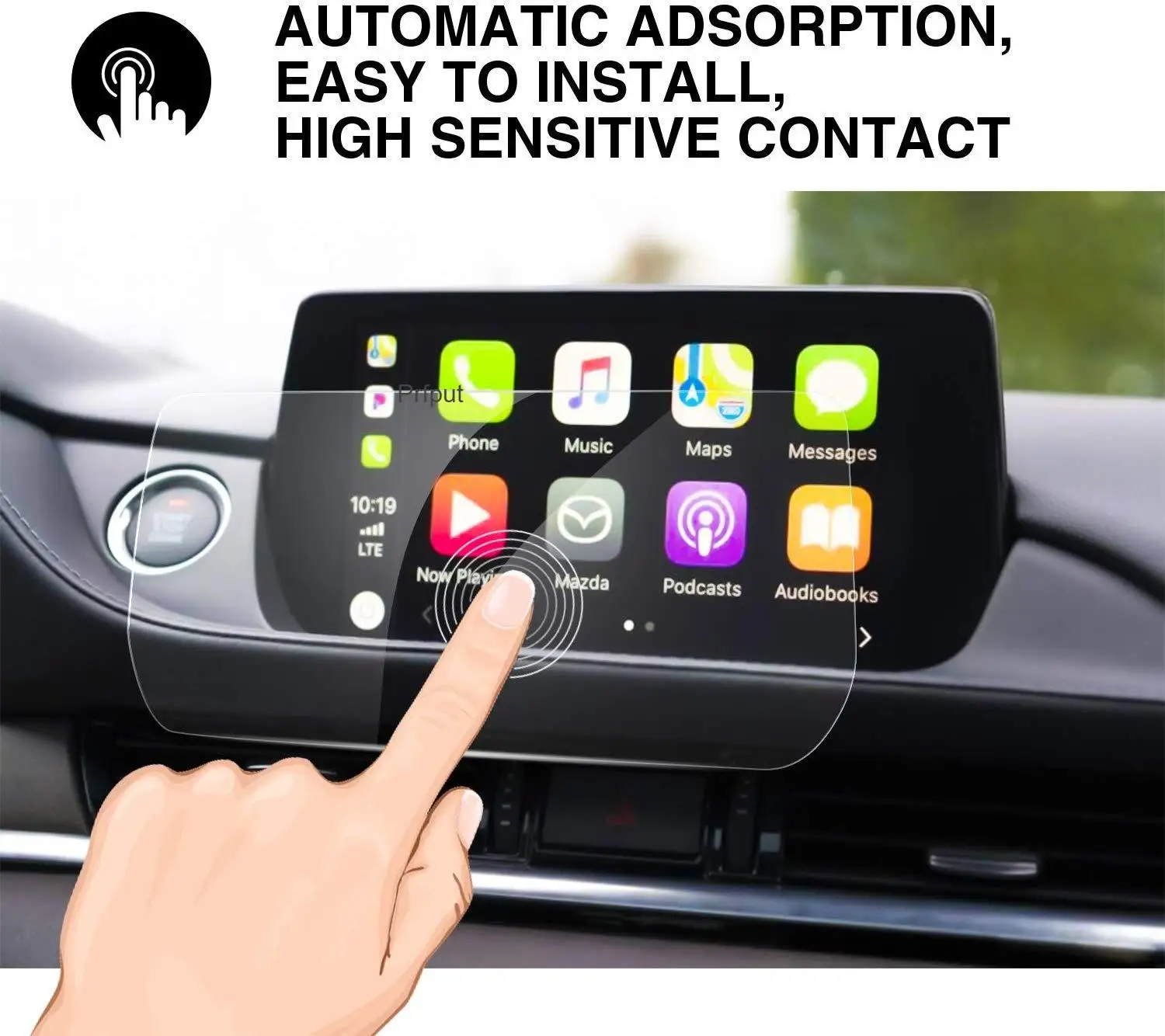 Tempered Glass For Mazda 6 2018 2019 8Inch Car Screen Protector Sensitivity Clarity Automatic Adsorption