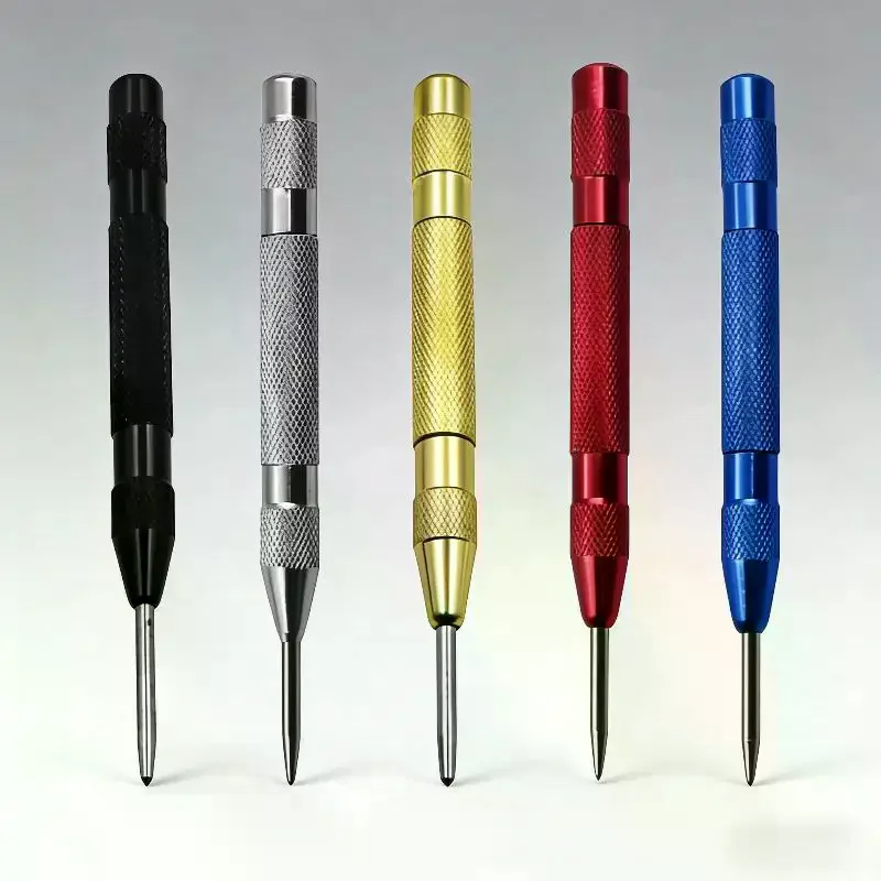 5/6 Inch Automatic Metal Professional Spring Loaded Center Punch Tool For Wood And Plastic