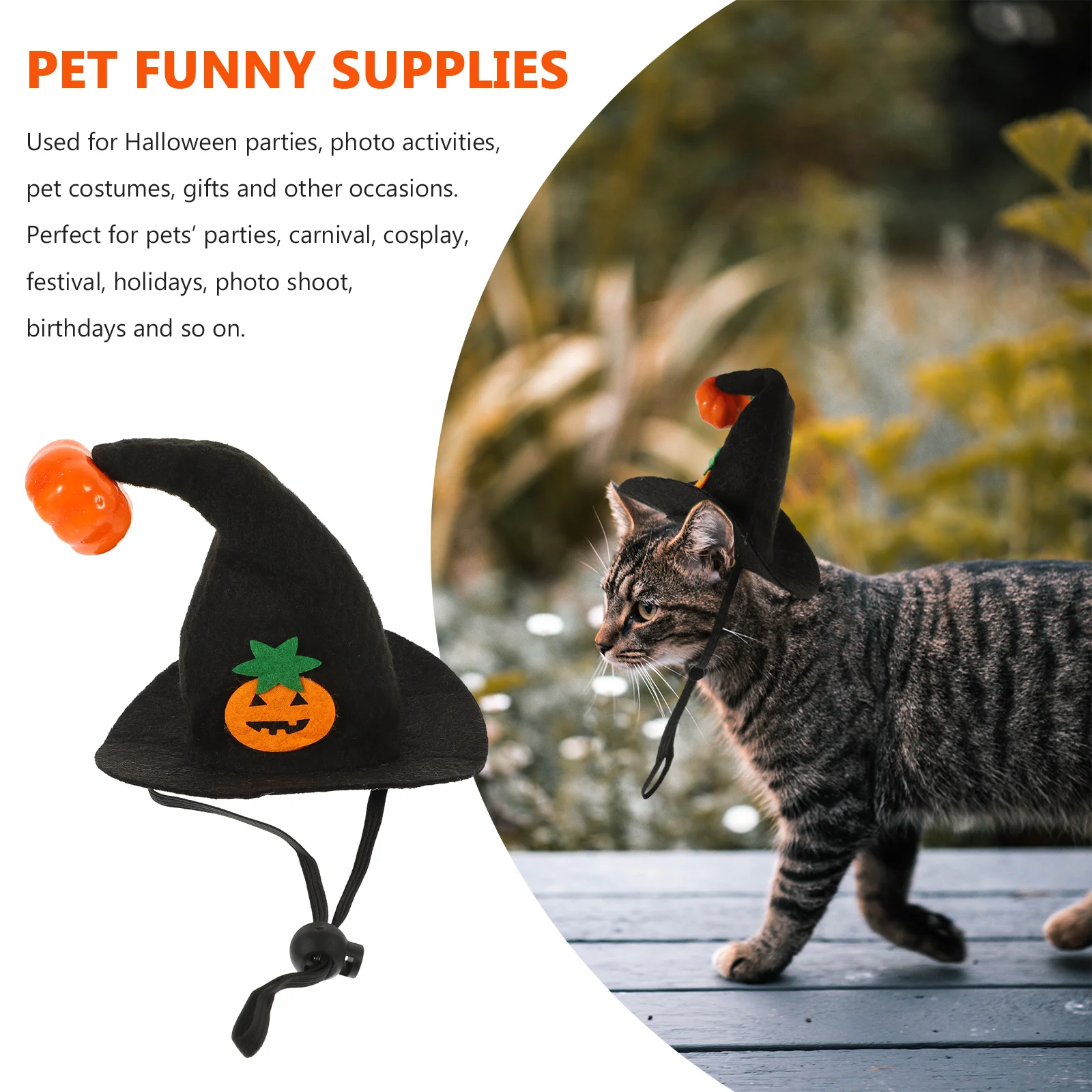 

Pumpkin Hat Pet Hats Headwear for Dogs Cute Cats Small Halloween Cosplay Party Decoration