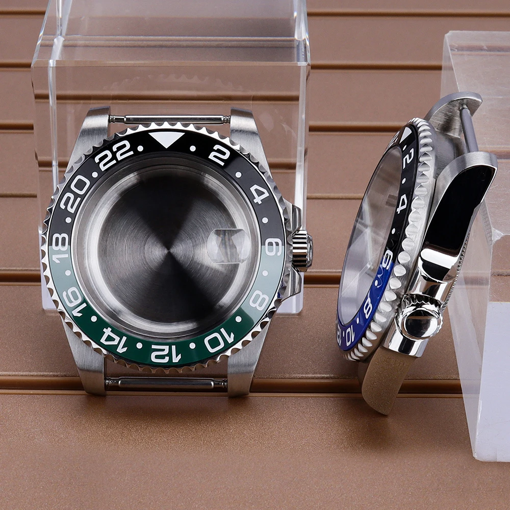 

40mm NH35 20ATM Replace Watch Case Ceramic Bezel Insert Sapphire For GMT NH35 NH36 NH38 NH34 Miyota8215 ETA2824 Seiko Mod Parts