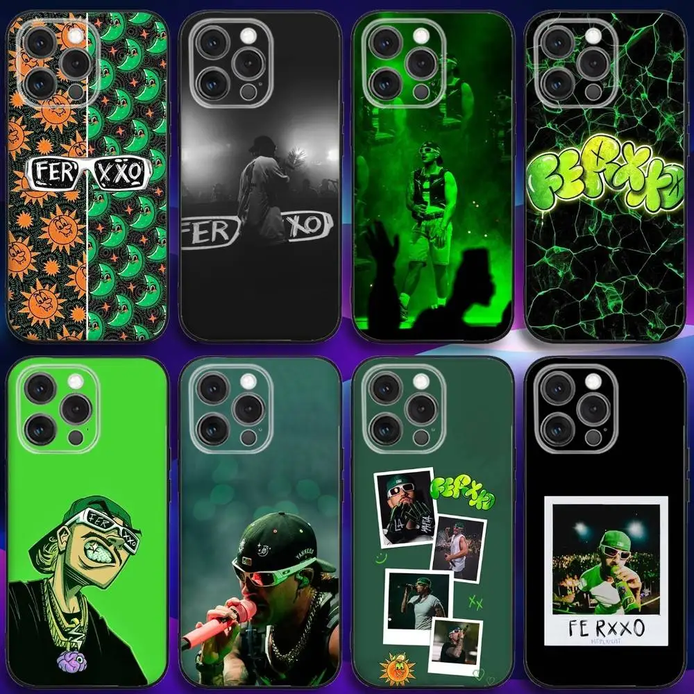 

Singer F-Feid SIXDO Ferxxo Phone Case For iPhone 17,16,15,14,13,12,11,Pro,Max,Plus,X,XS,SE4,E,Mini,Soft Black Case