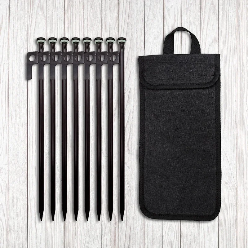 4/8 قطعة أرجل خيمة التخييم ومطرقة مجموعة أوتاد الخيمة ربط المسامير الأرضية 30 سنتيمتر طول في الهواء الطلق تخييم لوازم السياحية اكسسوارات #2