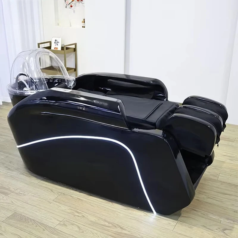 Mobili per parrucchieri, poltrona per lavare, testa per massaggio elettrico, letto per shampoo spa