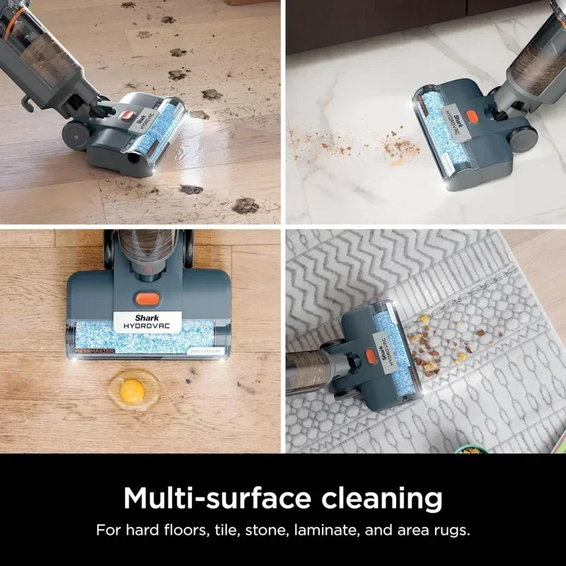 QWShark HydroVac MessMaster コード付き 3-in-1 掃除機、モップ、セルフクリーニング システム、硬い床とエリアラグ用、WD161