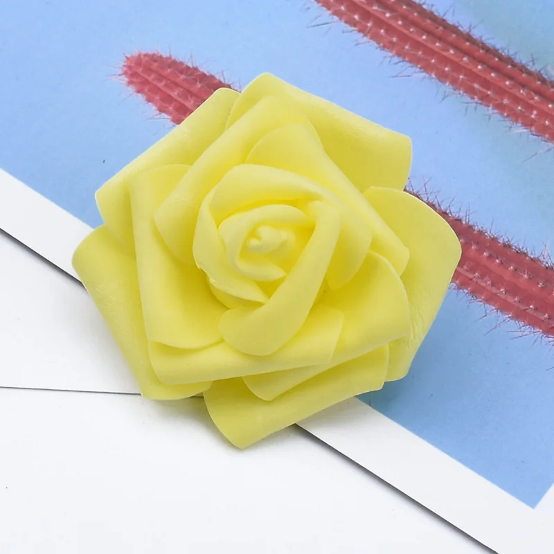 30/50 Stück Künstliche Blumen 7CM Schaumstoff Teddybär-Rosen DIY Valentinstag Geschenke Hochzeit Heim Raumdekoration Brautaccessoires – Detail 11