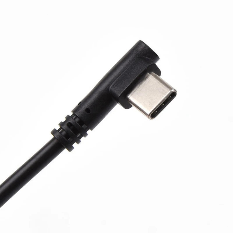 Type C Charger Fast Charging USB to Type-C Cable Right Angle 90 Degree Black White for Huawei Mobile Phone