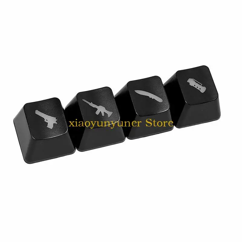 P9JB DIY ABS Backlit WASD Direction Keys Personality Translucent for Key Caps Mechani