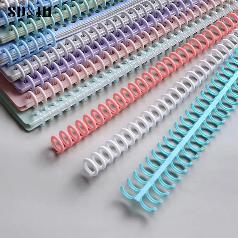 30 Holes Loose-leaf Plastic Binding Ring Spring Spiral Rings Binder Strip For A4 Paper Notebook Stationery Office Supplies