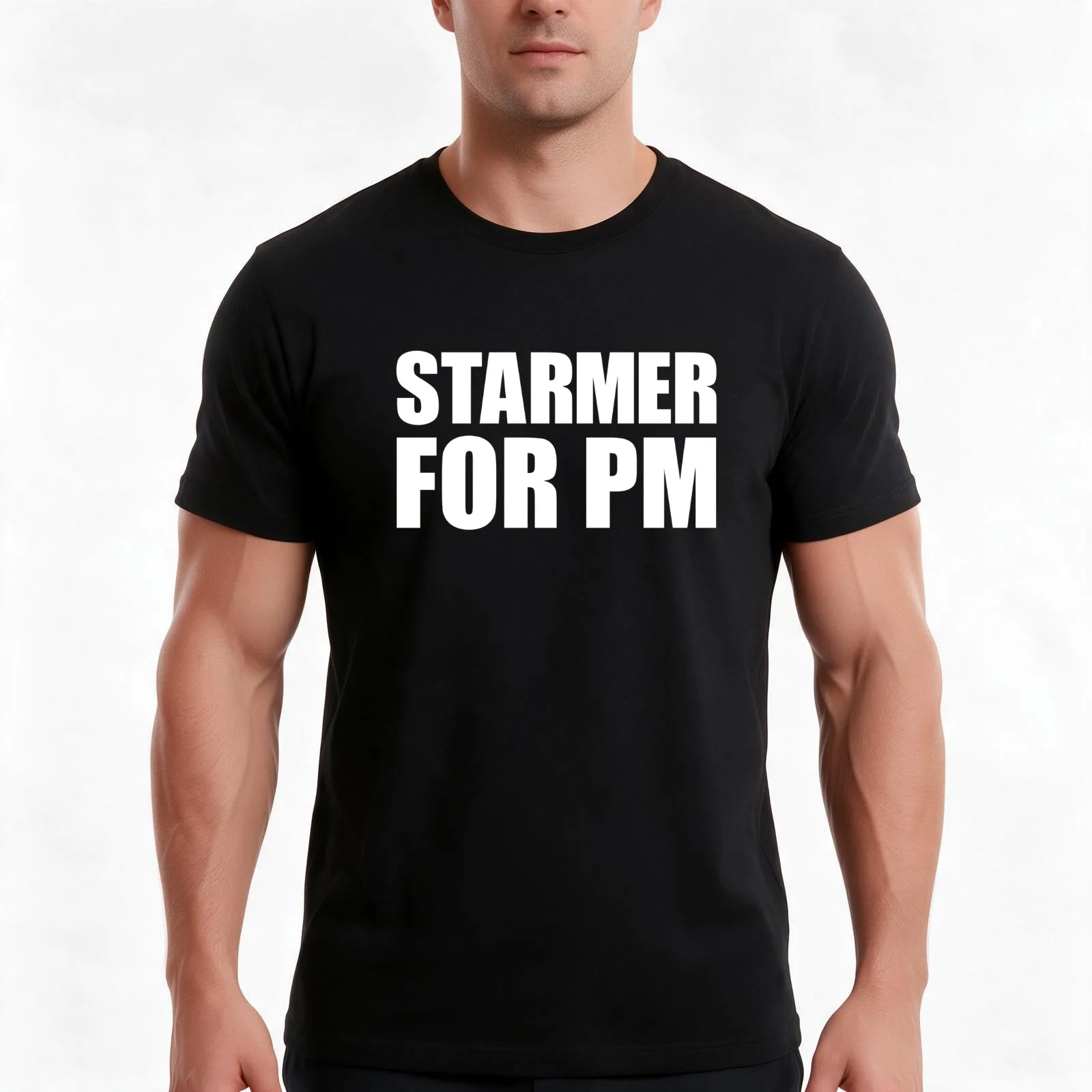 Starmer For PM Keir Starmer Tee T-Shirt Summer Casual Cotton Tee Oversized Streetwear Tops Vintage Graphic Print 100% Cotton