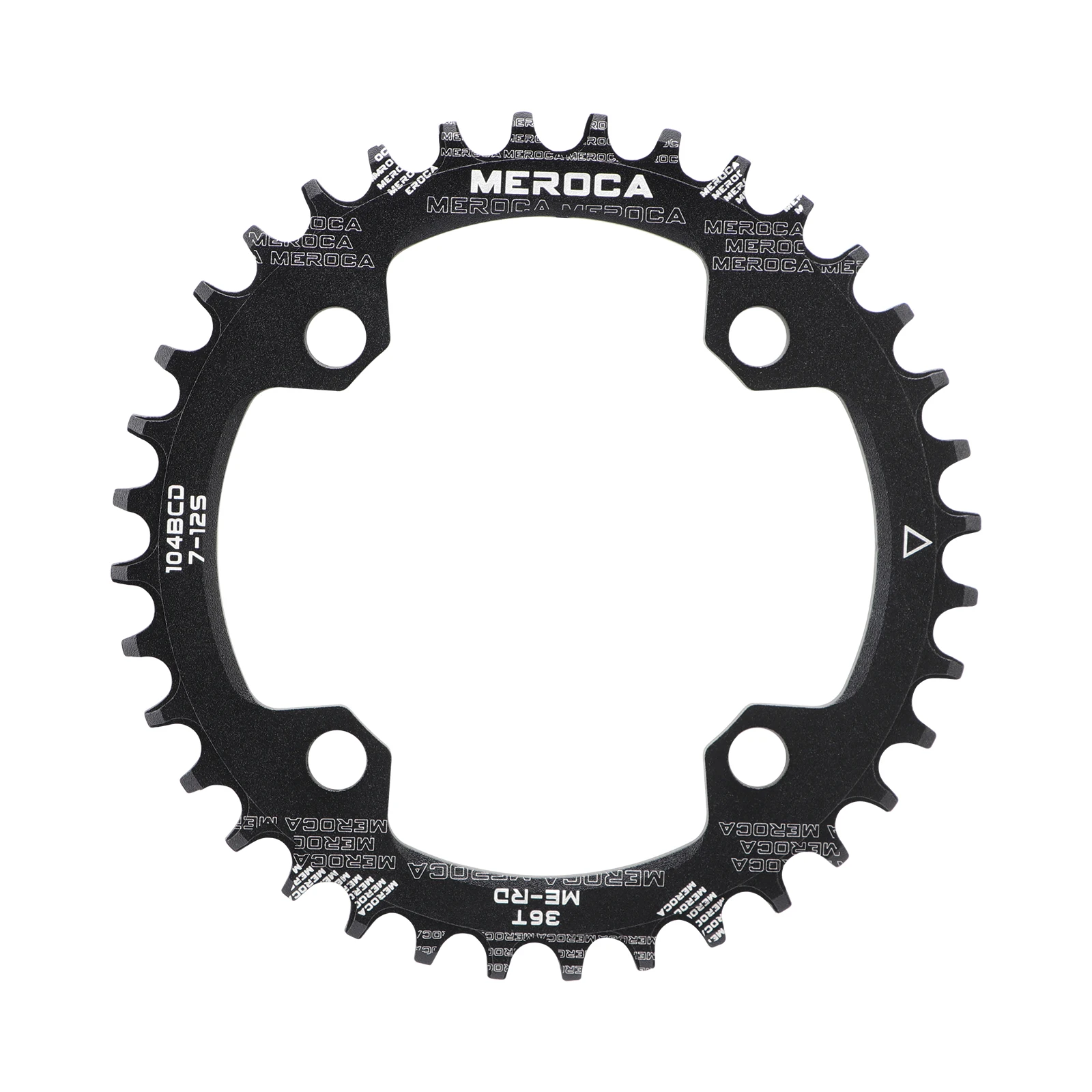 MEROCA 104BCD MTB Chainring Round Narrow Wide Ultralight Mountain Bike 32T 34T 36T 38T Bicycle Crankset Tooth 104BCD Chainwheel