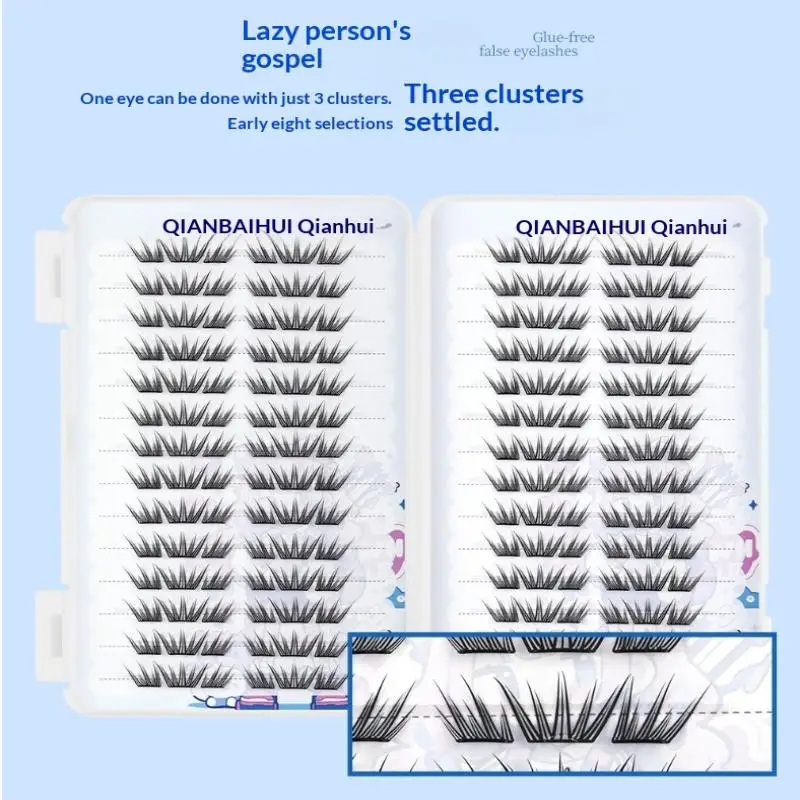 Neue DIY Cluster-Wimpern Klebefreie Künstliche Wimpern Natürliche Manga-Wimpern Weiche Künstliche Wimpern für Tägliches Make-up
