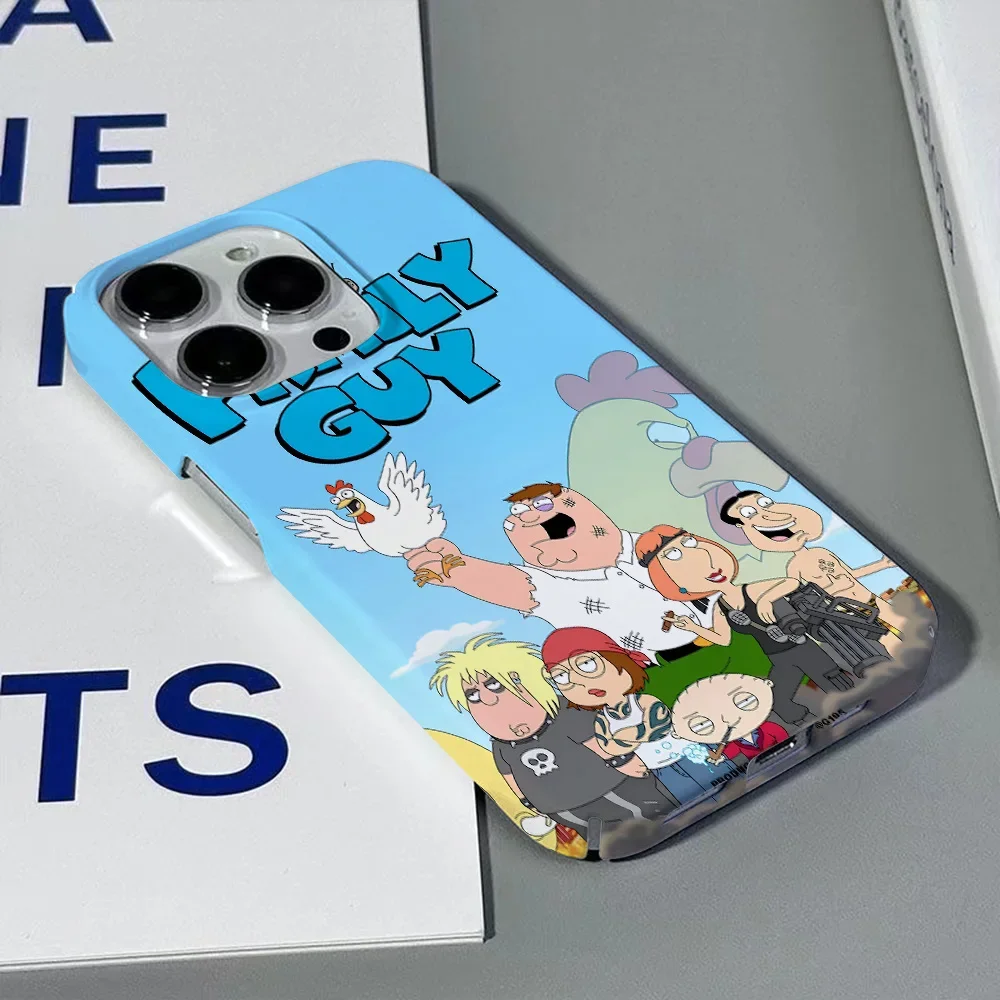 Familys Guys Phone Case for iPhone 16 15 14 13 12 11 Pro Max XS XR XSMax 6 7 8 Plus Glossy HD Hard PC Cover