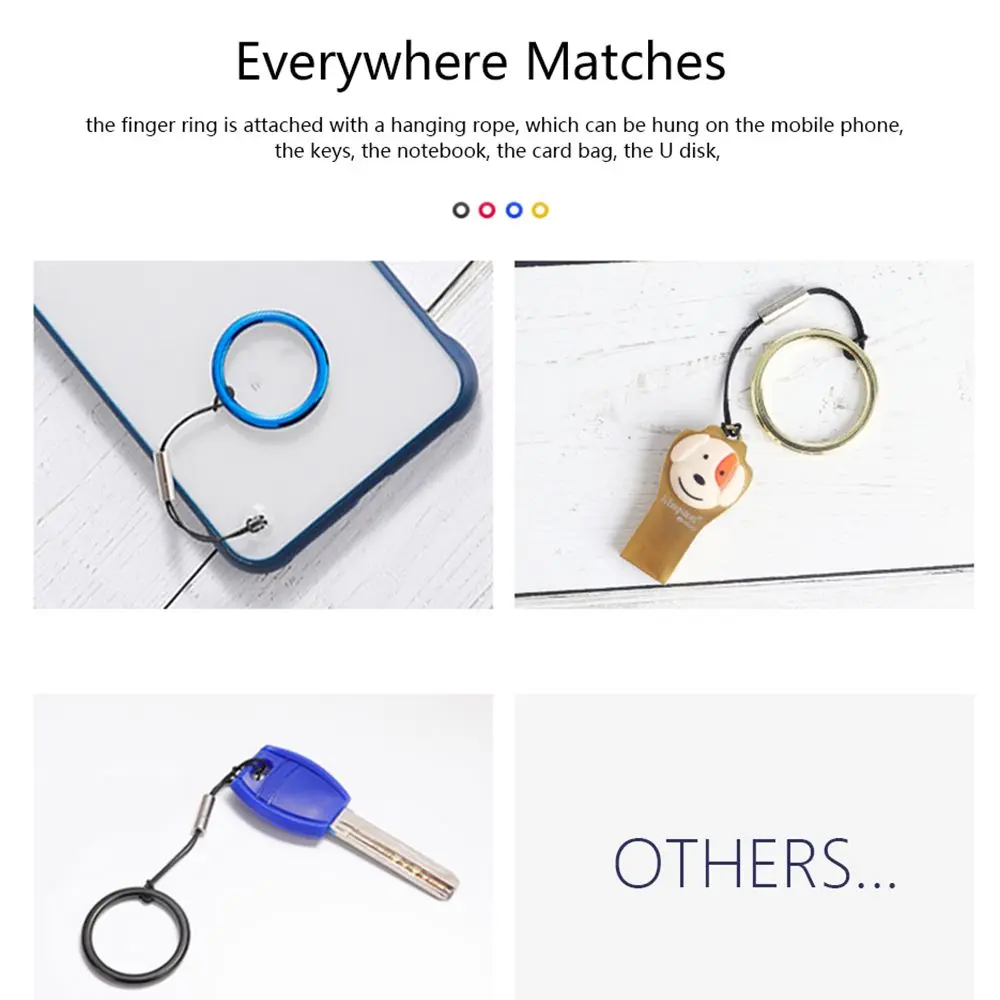 

Charm Loop Detachable Mobile Phone Cords Keychain Finger Ring Buckle Wrist Rope Lanyard Phone Strap